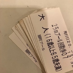 大阪市 扇町プール 大人チケット 11枚