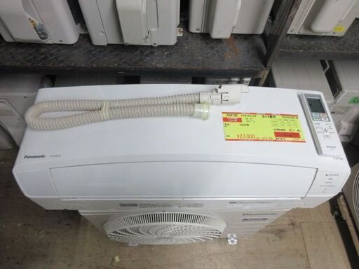 K04120　パナソニック　中古エアコン　主に6畳用　冷房能力　2.2KW ／ 暖房能力　2.2KW