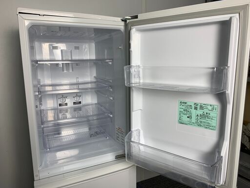 (230316)　三菱　ノンフロン冷凍冷蔵庫　MR-P15EA-KW　2017年製