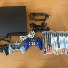 動作品 PS3本体一式 cech-3000B 人気ソフト16本 おまけつき