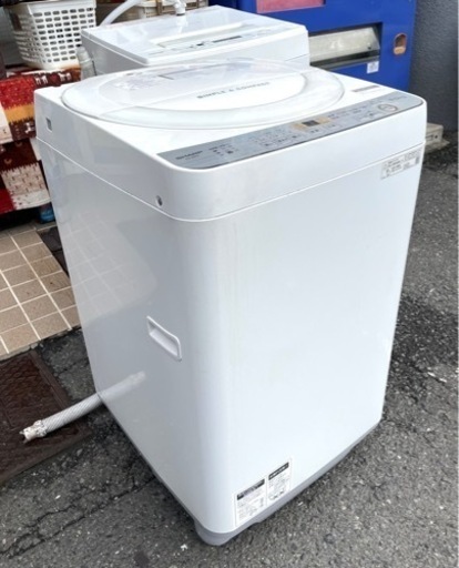 【早い者勝ち】シャープ SHARP 全自動洗濯機 6kg ES-GE6C-W 2019年製
