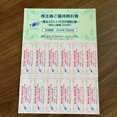 TOKAIホールディングス株主優待　お食事割引券