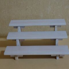 木製　ディスプレイ什器　三段棚　白色　オリジナル品