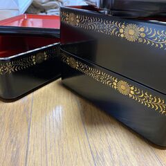 未使用　清雅堂　輪島塗　お重　重箱　3重　5重　漆器