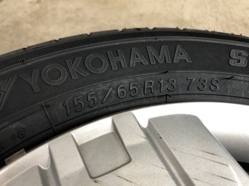 【S2855】22年 新品タイヤ 155/65R13 ヨコハマ S306 ホンダ 鉄ホイール 夏タイヤ ライフ ゼスト ザッツ