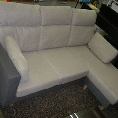 R422 布製 3Pソファ オットマン付、3人掛けソファ、幅190cm 美品