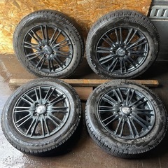 バリ山　BRIDGESTONE ブリヂストン　ブリジストン　VRX2 155/65R14 スタッドレス タイヤ　weds VELVA アルミホイール付　14インチ