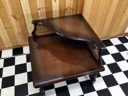 カリモク　コーナーテーブル　コロニアルシリーズ　700×700×592　サイドテーブル　ソファテーブル