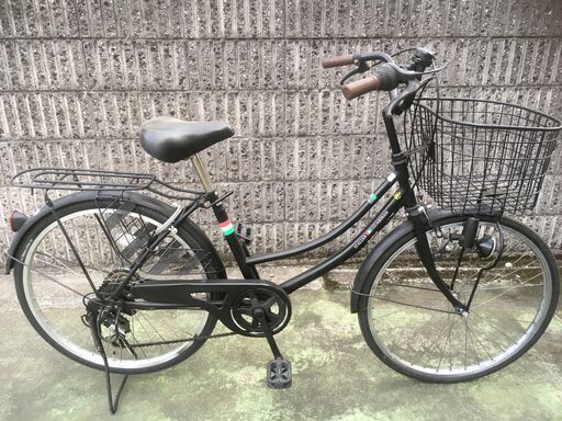 自転車 24インチ 6段変速 (中古073) 黒 ブラック 鍵付き 【公式通販】 自転車 24インチ 6段変速 (中古073) 黒 ブラック 鍵付き 【公式通販】