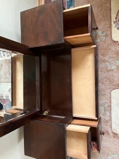 松本￼民芸家具　化粧台　一面鏡 楽天市場】【中古】 ドレッサー 伝統民芸 松本民芸家具 角型一面鏡