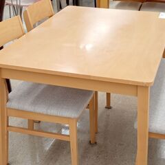 ★ジモティ割あり★ NITORI ダイニングセット 茶 H120×D78.5×W70.5 クリーニング済み TJ251 ニトリ（NITORI） 木目調ダイニング5点セット (CD01 ライトブラウン