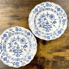 マイセン ブルーオニオン プレート 約23.7cm 6枚セット Meissen 食器 大皿 札幌市手稲区