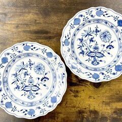 マイセン ブルーオニオン プレート 約23.7cm 6枚セット Meissen 食器 大皿 札幌市手稲区