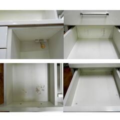 レンジボード エナメル ホワイト/白 幅75×奥42×高210cm スリム 食器棚 収納 家具 キッチン 札幌市 厚別区