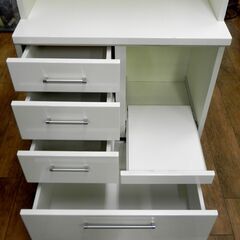 レンジボード エナメル ホワイト/白 幅75×奥42×高210cm スリム 食器棚 収納 家具 キッチン 札幌市 厚別区