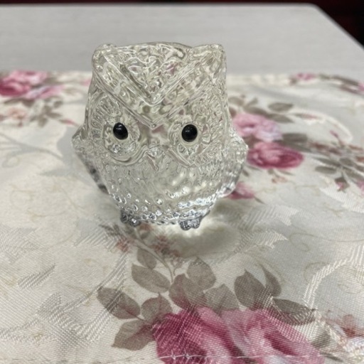 硝子細工のフクロウの置物《お値下げしました》