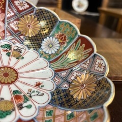 中深皿　大聖寺伊万里焼き　奇玉宝県之珍　65486