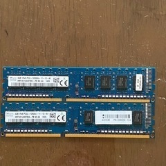 【ネット決済・配送可】パソコンのメモリ2枚　4GB 1Rx8 P...