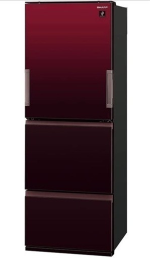 超美品 2021年製 SHARP (シャープ) 冷蔵庫 SJ-GW35G-R おしゃれな