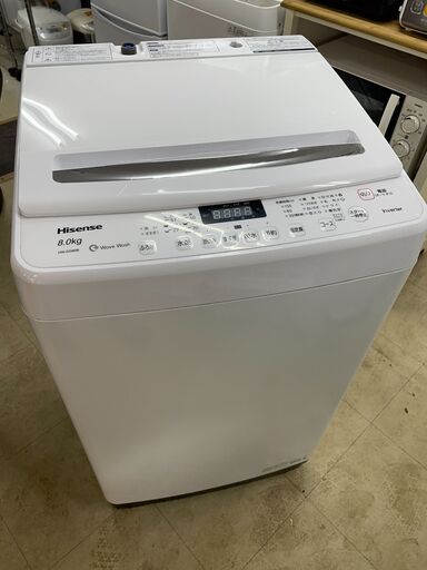 リサイクルショップどりーむ荒田店　No6057 洗濯機　８ｋｇ　大容量♪ 簡易乾燥機能付き♪　２０２２年製！　ほぼ新品！　定価約６万円！　超☆高☆年☆式　保証付き♪