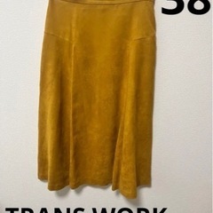 TRANS WORK トランスワーク　ひざ丈スカート　38サイズ