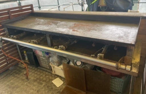 鉄板(1800×650) 調理器具　台付