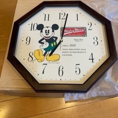 中古良品　大型ミッキーマウス掛け時計