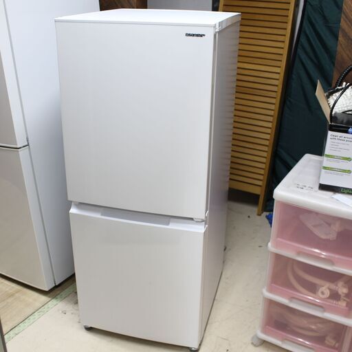 店S409)【美品/高年式】SHARP ノンフロン冷凍冷蔵庫 SJ-D15HJ-W 2ドア 152L 2022年製 つけかえどっちもドア ホワイト シャープ