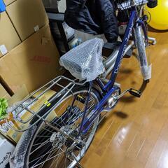 **決まりました**購入したばかりの未使用、走行０m　タウンサイクル　27インチ　6速　紺色