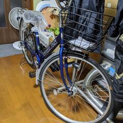 **決まりました**購入したばかりの未使用、走行０m　タウンサイクル　27インチ　6速　紺色