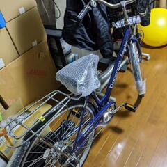 **決まりました**購入したばかりの未使用、走行０m　タウンサイクル　27インチ　6速　紺色