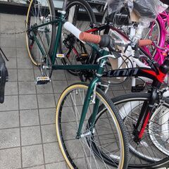 26インチ シマノ製6段変速 クロスバイク（グリーン） 関東付近での直接取引限定 🚲新品未使用🚲26インチクロスバイク🚲グリーン🚲シマノ6段ギア
