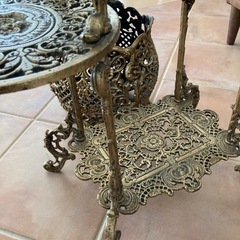 ★フランスアンティーク★　真鍮　     真鍮フラワースタンド家具　　2セット価格　★ビンテージ　コレクション