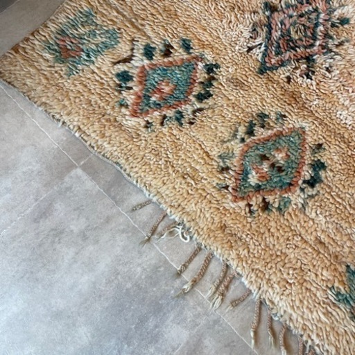 半額】 ヴィンテージモロッコラグ☆vintage morocco rug☆サーモン