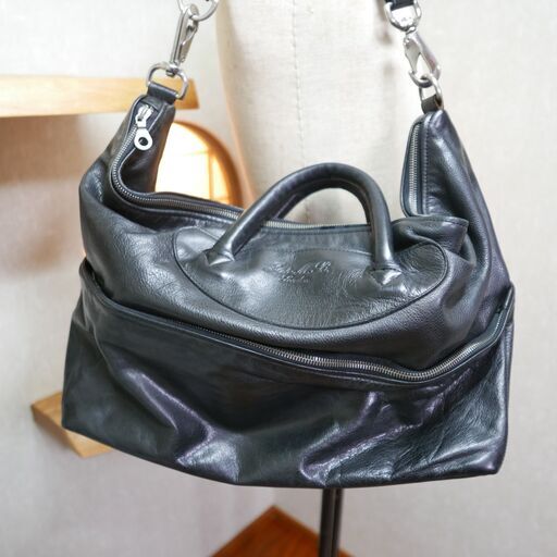 最終価格です。Jas-MB ボストンバッグ Jas-M.B. ボストンバッグ 牛革 2WAY ショルダー シボ革