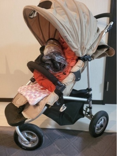 ベビーカー　エアバギーcoco ベージュ　付属品多数