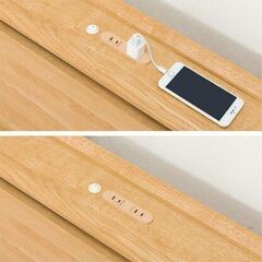 ダブルベッドフレーム(コンソン 深型/LBR) + マットレス(Nスリープ C1-03 EM)