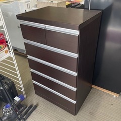 【超美品‼️】大川家具(近藤産業) 60cm幅5段スリムチェスト...