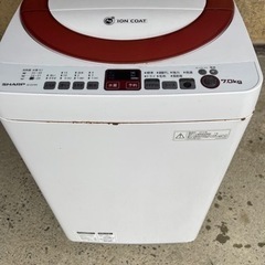 人気のシャープ製洗濯機7kg