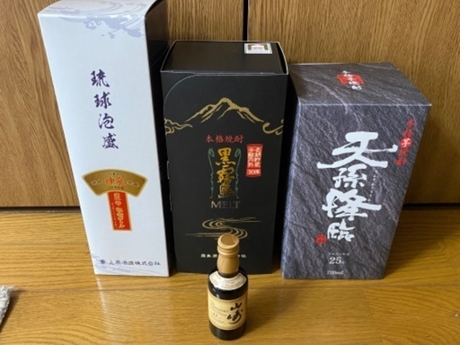 焼酎、泡盛、ウイスキーセット
