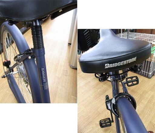 お値下げ！レトロ 希少！26インチ自転車 長期保管組み立て品 ブリヂストン ネイビー シティサイクル ママチャリ ヴィンテージ　西岡店 お値下げ！レトロ 希少！26インチ自転車 長期保管組み立て品