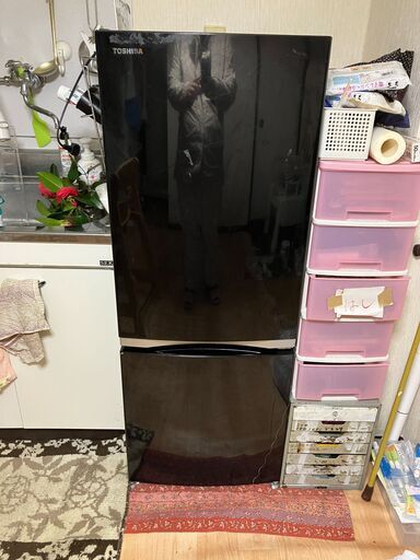 東芝 冷凍冷蔵庫 153L GR-M15BS ブラック 2018年製
