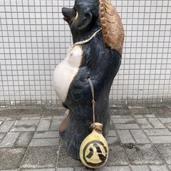 大きな信楽焼のたぬき　狸　置物　インテリア　縁起物　レトロ