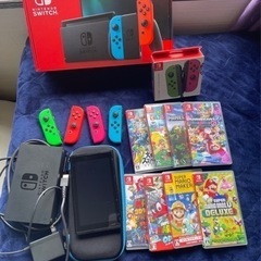 Switch本体とソフト８つ