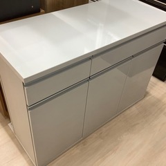 松田家具｜1180ターキー｜モイス付｜ガラス引戸扉｜キッチンボード 松田家具｜エクシア｜モイス付｜ガラススライド扉｜キッチン