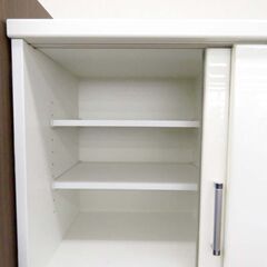 北海道 千歳市/恵庭市近郊配送可能 ニトリ 食器棚 RIPE-90KB-WH 