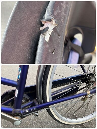 26インチ自転車 チャイルドシート ママチャリ No.424○ ※現金