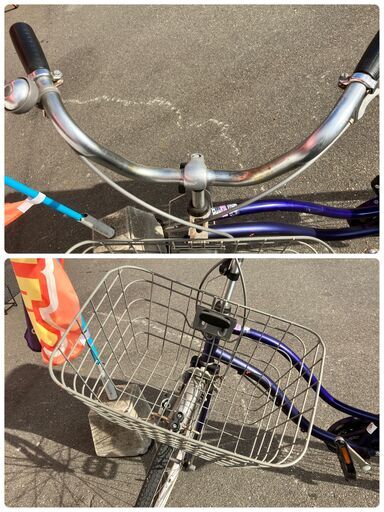 26インチ自転車 チャイルドシート ママチャリ No.424○ ※現金