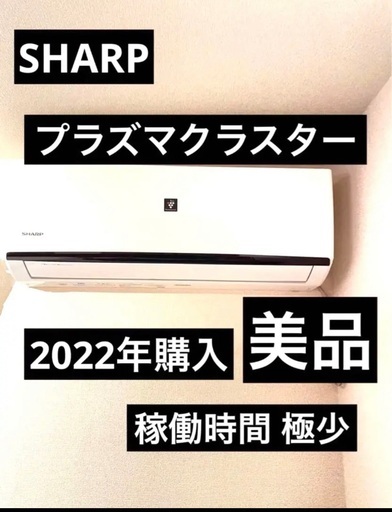 【美品】SHARPエアコン プラズマクラスター AY-N22DH