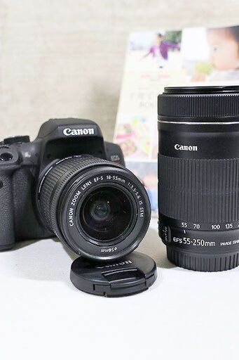 【苫小牧バナナ】◇USED品◇Canon/キャノン EOS KISS X8I デジタル一眼レフカメラ ダブルズームキット 美品 動作品♪